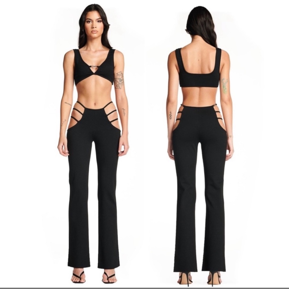 I AM GIA Black Lucid Flared Pants XXS - Picture 3 of 10